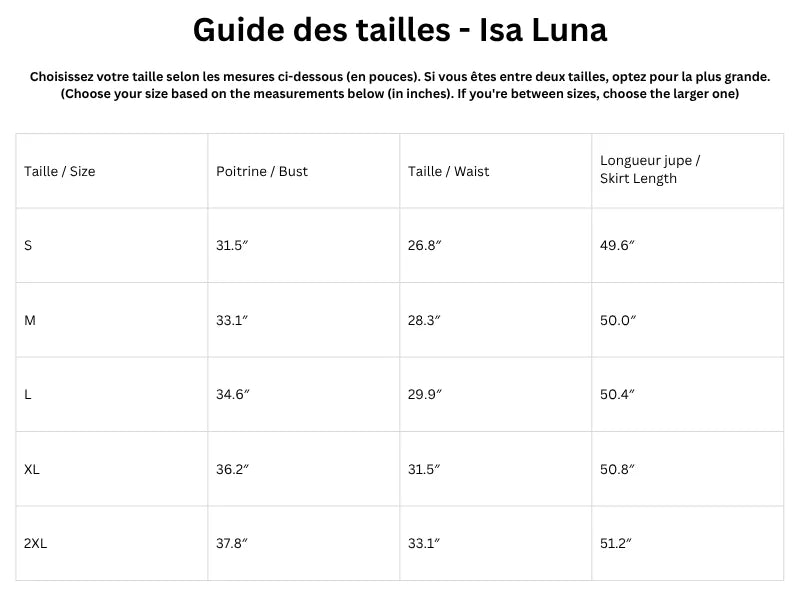 Guide des tailles
