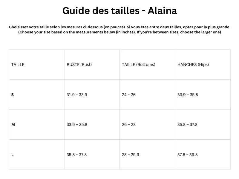 Guide des tailles