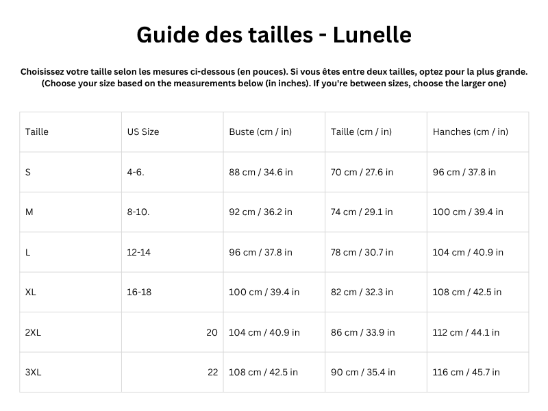 Guide des tailles