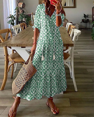 Sierra – Robe Bohème Flatteuse avec Couverture du Ventre