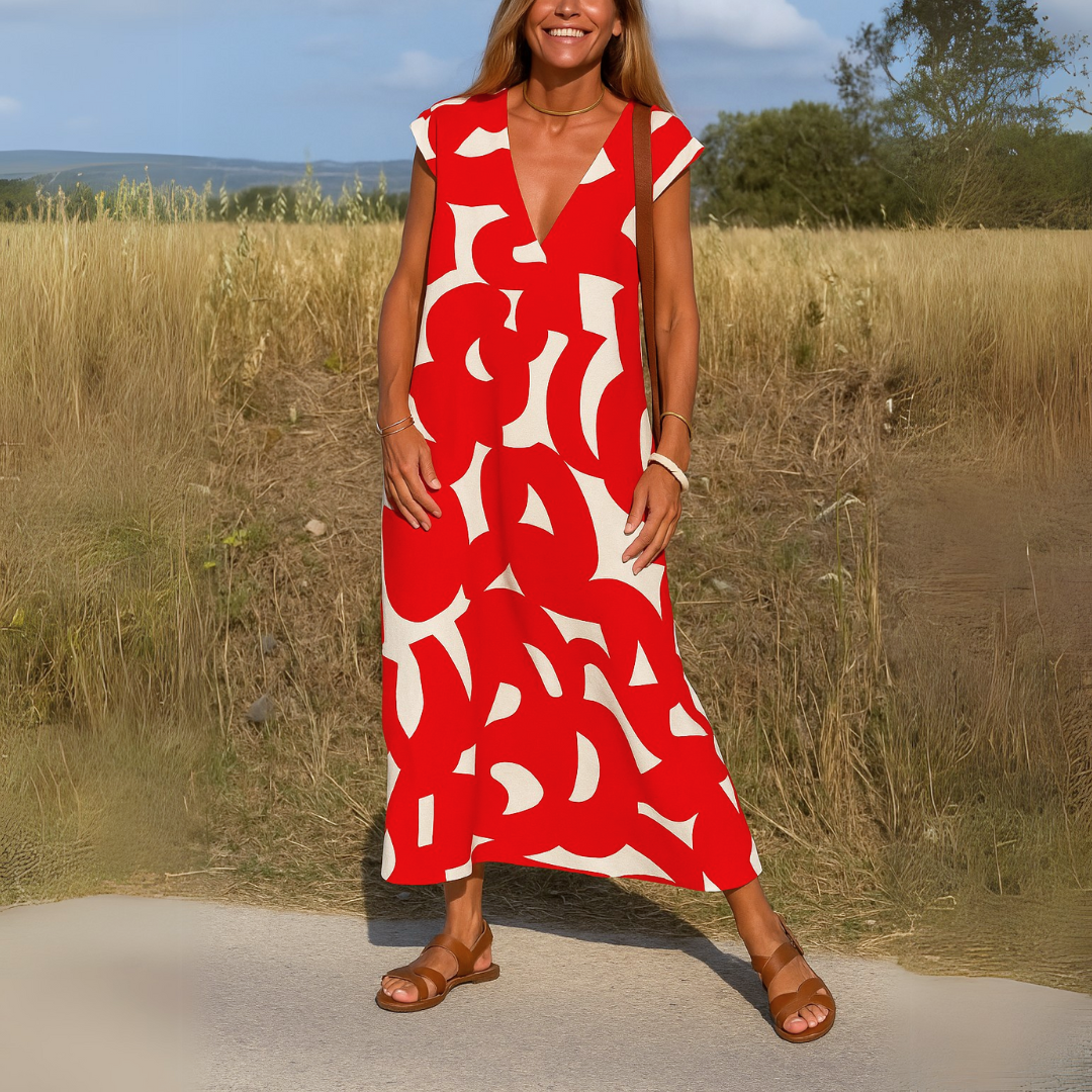 Valérie – Robe à boucles en V