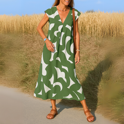 Valérie – Robe à boucles en V