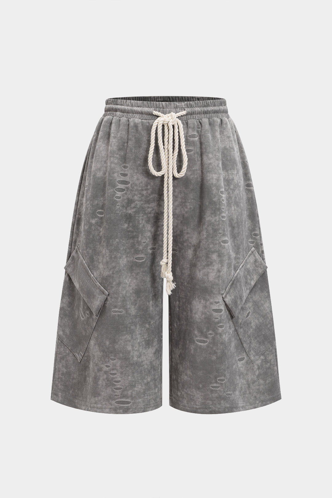 Noa - Short taille haute délavé avec cordon