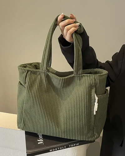 Tilda – Sac fourre-tout côtelé avec cordon décoratif