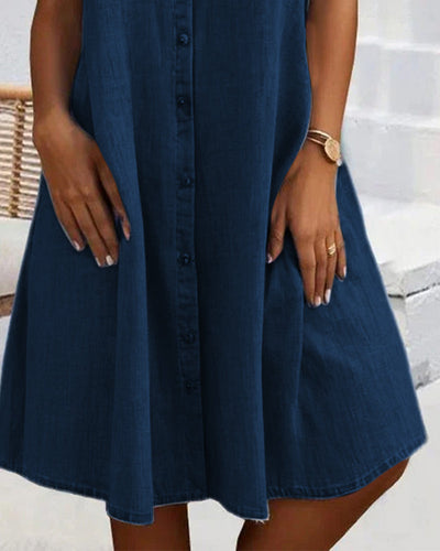 Mariline - Robe chemise en denim décontractée