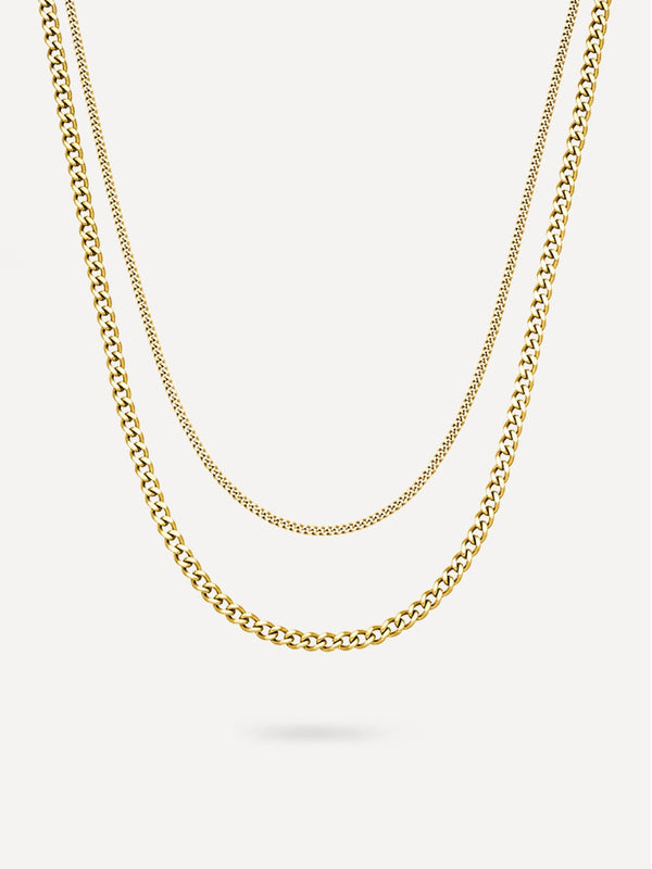Double Trouble – Collier double chaîne élégant