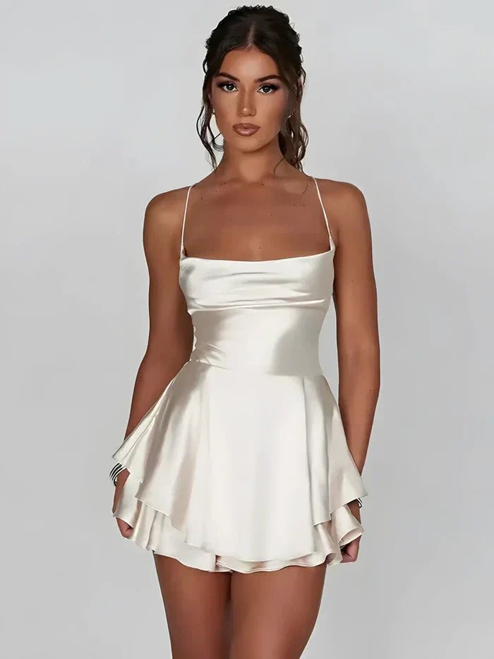 Alizée - Robe Unie Dos Nu à Bretelles