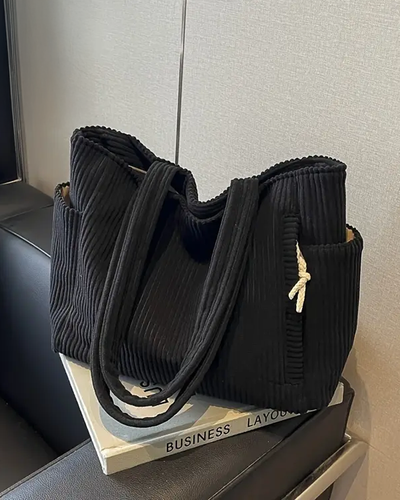 Tilda – Sac fourre-tout côtelé avec cordon décoratif