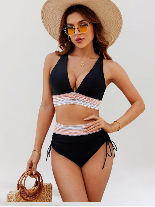Lidia – Ensemble Bikini à Taille Haute avec Contrôle du Ventre