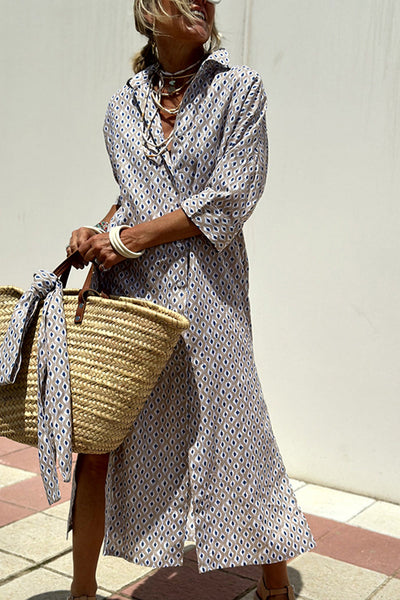 Charlotte – Robe Chemise Élégante à Carreaux