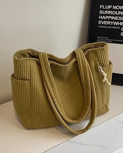 Tilda – Sac fourre-tout côtelé avec cordon décoratif