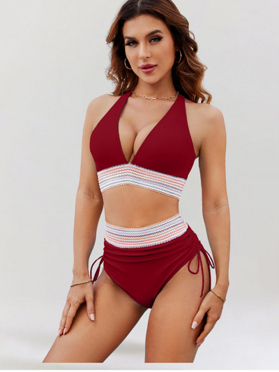 Lidia – Ensemble Bikini à Taille Haute avec Contrôle du Ventre