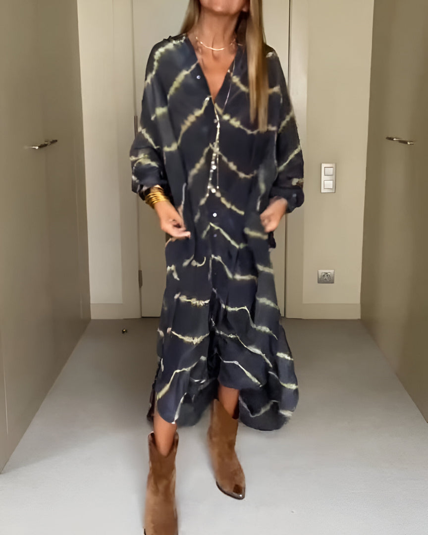 Julia – Robe Maxi Bohème à Rayures
