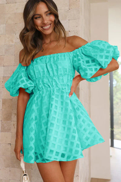 Evie – Mini-robe à manches bouffantes