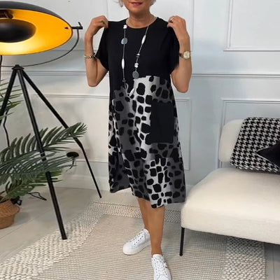 Lina – Robe d’Été Légère à Encolure Ronde