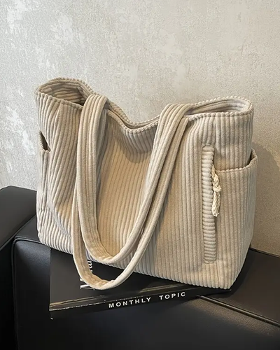 Tilda – Sac fourre-tout côtelé avec cordon décoratif