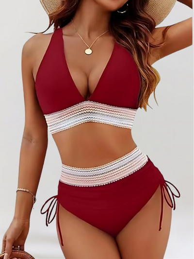 Lidia – Ensemble Bikini à Taille Haute avec Contrôle du Ventre