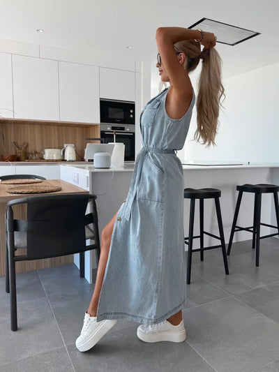 Juliette – Robe Longue en Jean