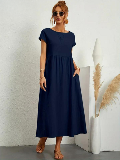 Ruby - Robe Essentielle Élégante en Coton et Lin