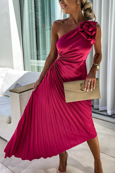 Lizbeth – Robe à épaules fleuries