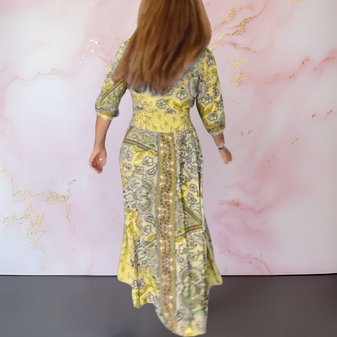 Claudia – Robe d’été élégante à col en V