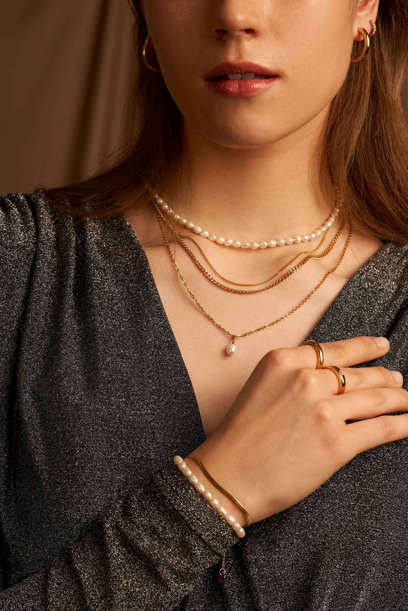 Double Trouble – Collier double chaîne élégant