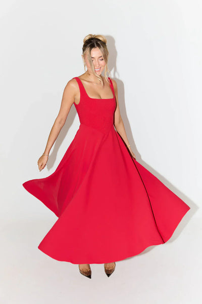 Doris – Robe à encolure carrée