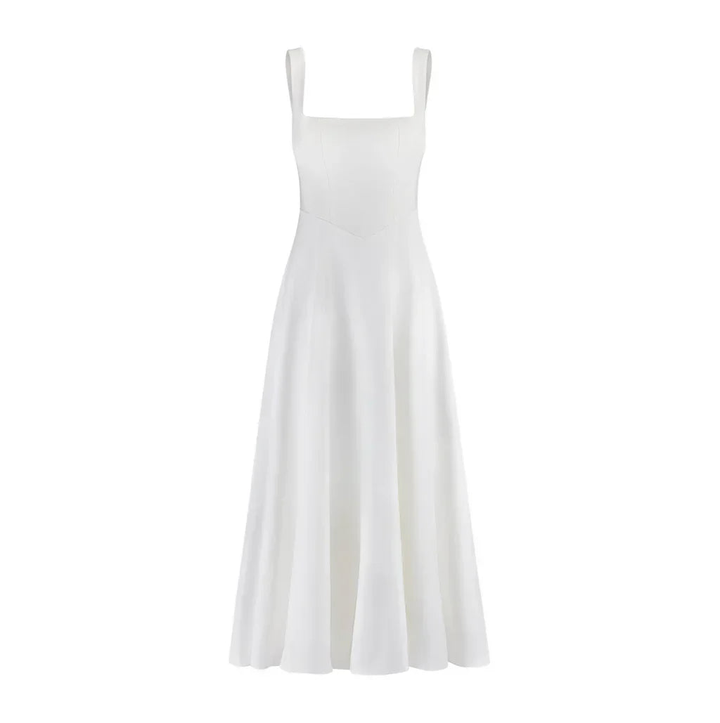 Doris – Robe à encolure carrée