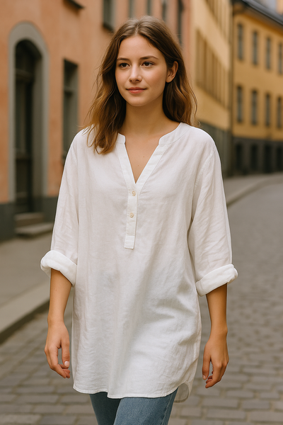 Ariane – Chemise légère en lin – fraîcheur et détente pour les journées d'été