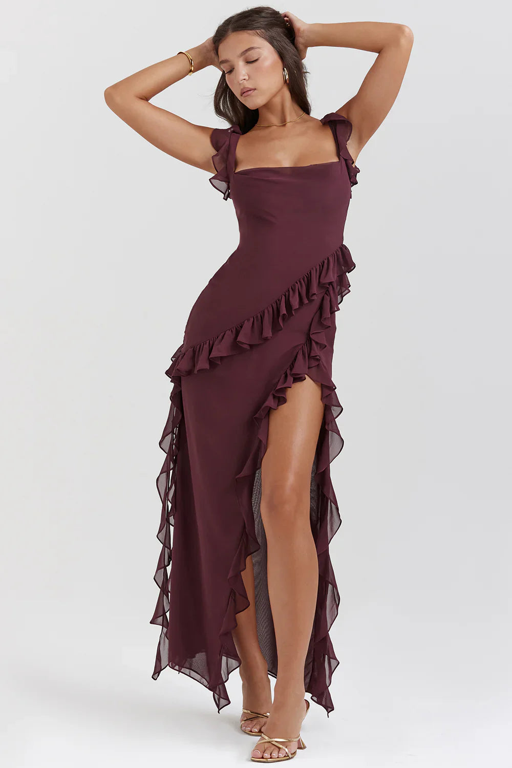 Dyane - Robe maxi élégante avec fente
