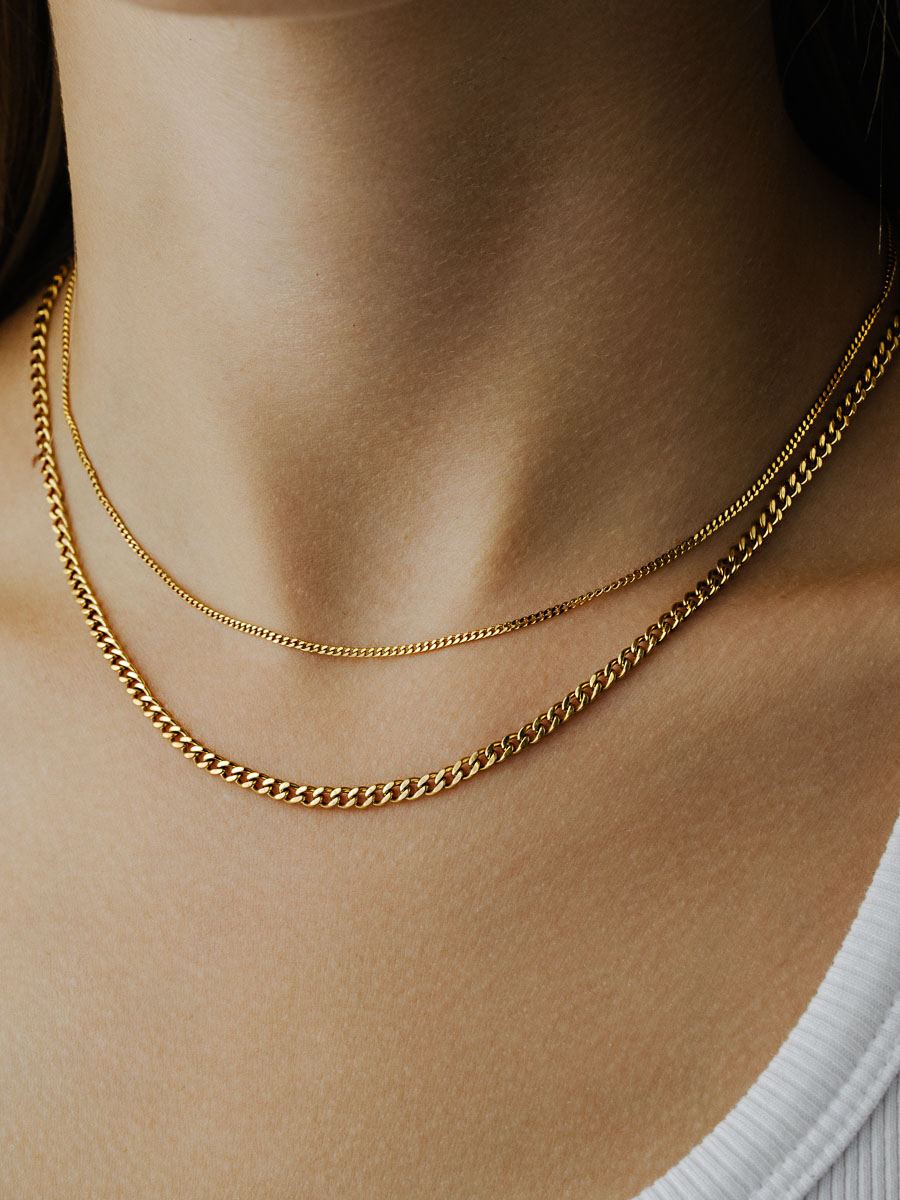 Double Trouble – Collier double chaîne élégant