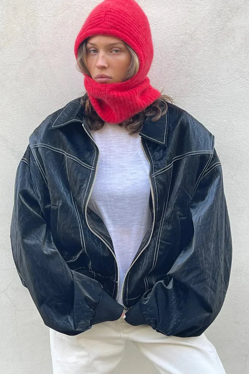 Marilou - Veste oversize à contraste de matières