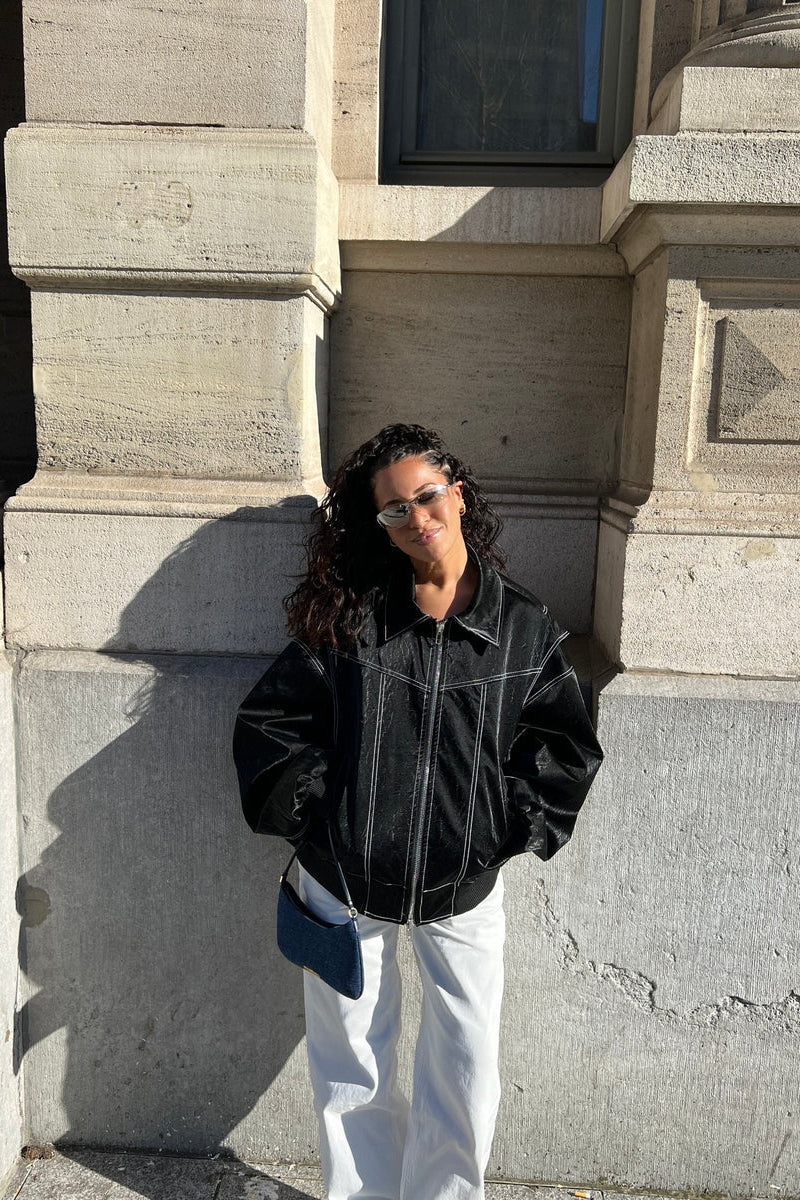 Marilou - Veste oversize à contraste de matières