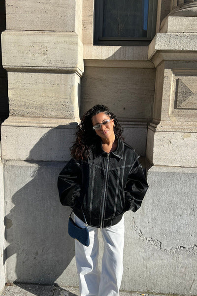 Marilou - Veste oversize à contraste de matières