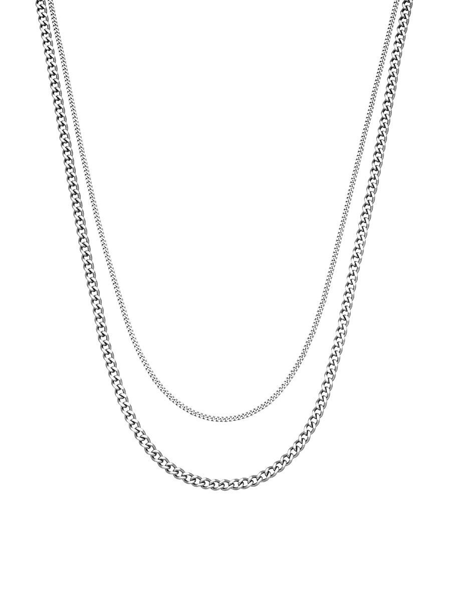 Double Trouble – Collier double chaîne élégant