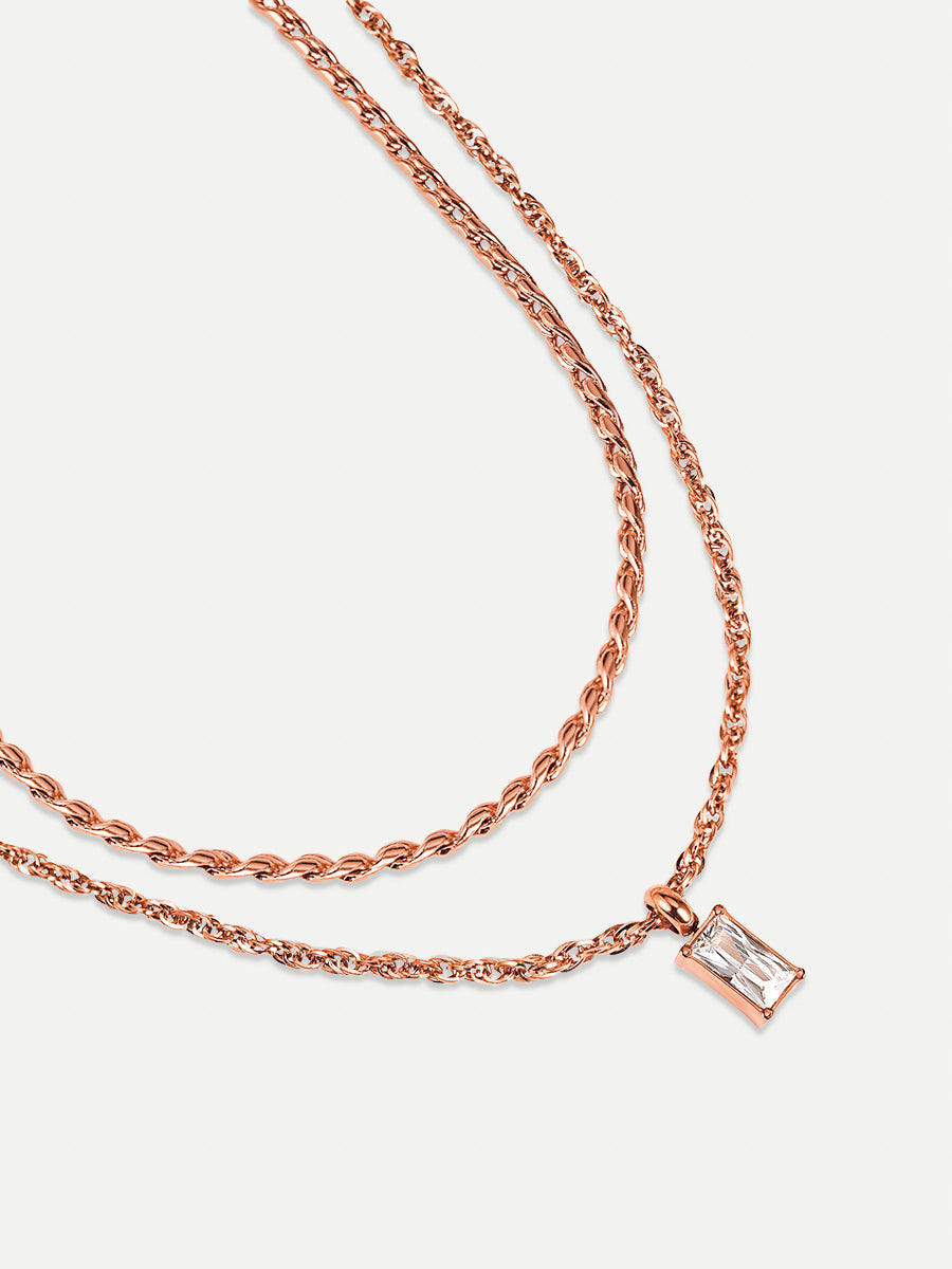 Éclat de Rêve - Collier fin à pendentif inspirant