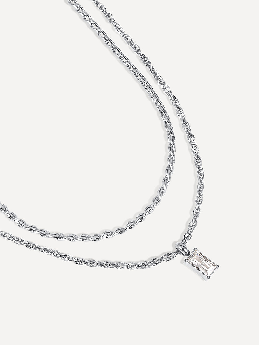 Éclat de Rêve - Collier fin à pendentif inspirant