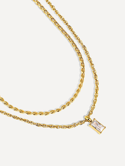 Éclat de Rêve - Collier fin à pendentif inspirant