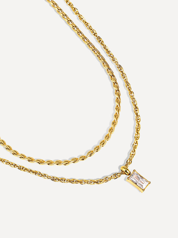 Éclat de Rêve - Collier fin à pendentif inspirant