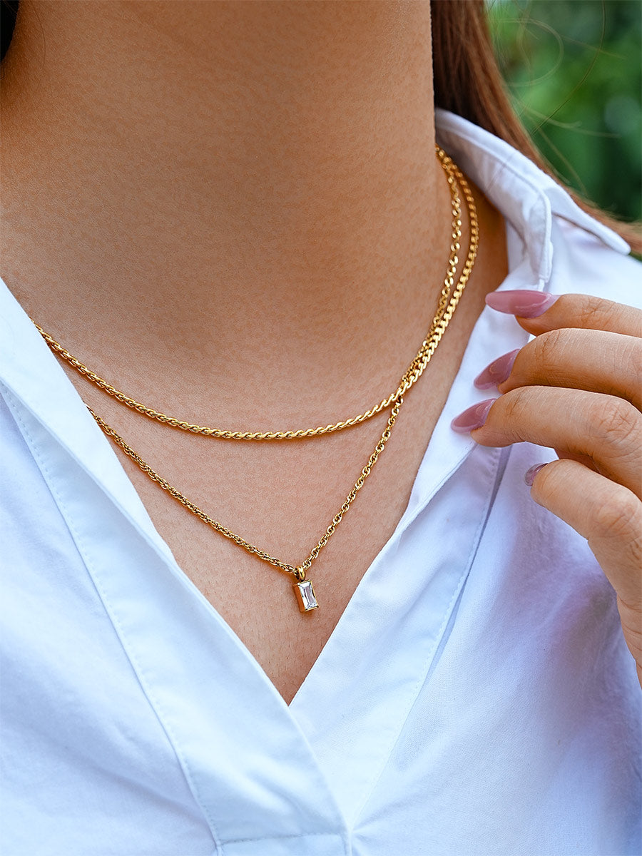 Éclat de Rêve - Collier fin à pendentif inspirant