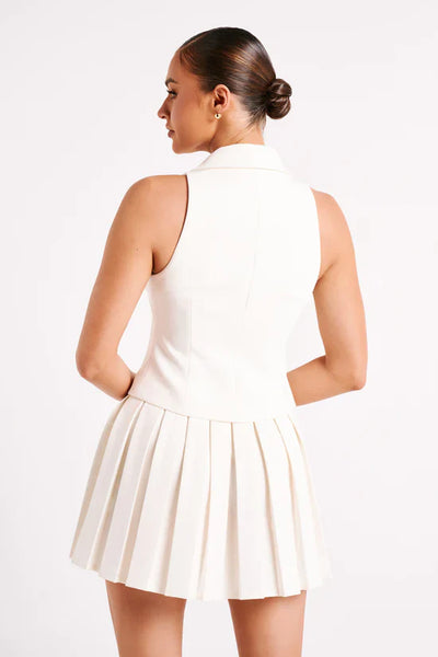 Mura – Ensemble Tailleur Structuré avec Gilet et Jupe