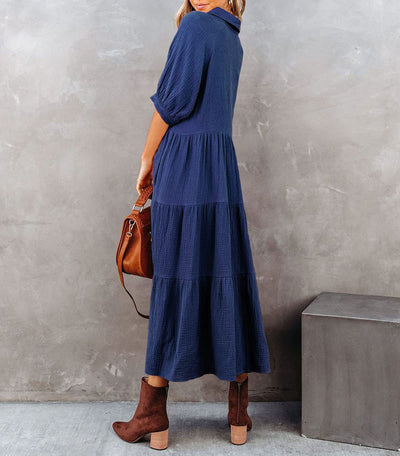 Caroline - Robe chemise luxueuse à volants