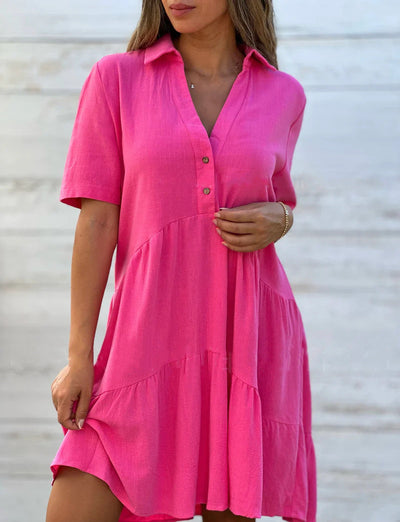 Josianne - Robe d'été décontractée en lin