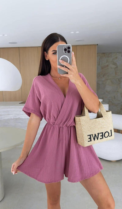 Mali – Combinaison-robe fluide à effet jupe