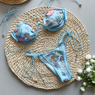 Novalee - Maillot brodé fendu