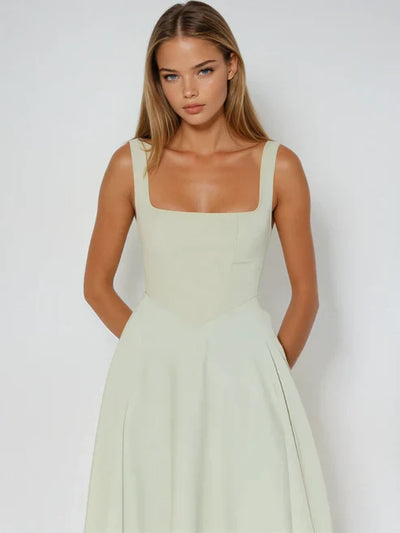 Doris – Robe à encolure carrée
