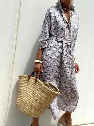 Sophia – Robe chemise élégante à rayures