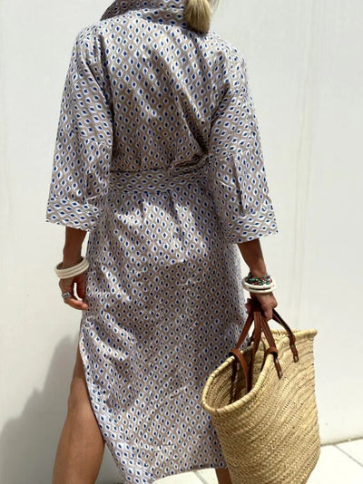 Sophia – Robe chemise élégante à rayures