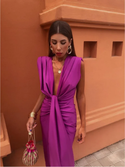 Isabelle – Robe de Soirée à Décolleté Plongeant