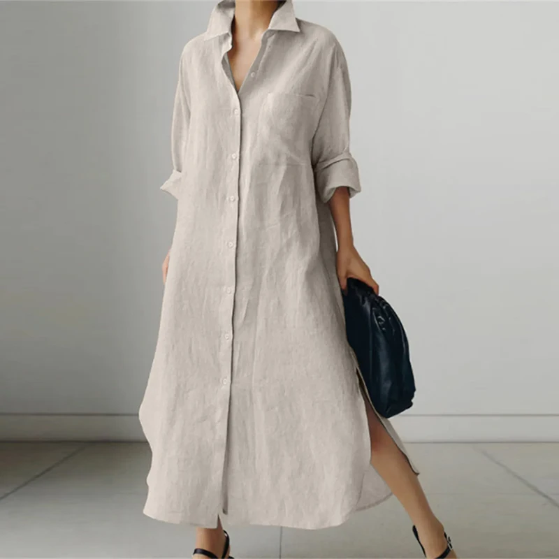 Marie - Robe chemise oversize décontractée